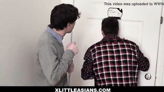 Explicit massage scene in a softly lit room