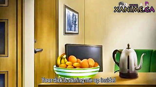 Explicit massage scene in a softly lit room