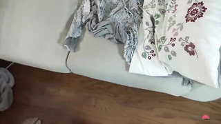 Close frame of an explicit scene in sharp indoor light