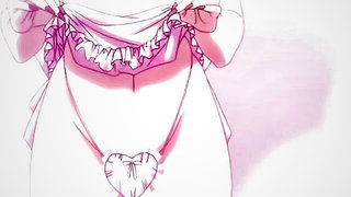 Solo performer with a toy on rumpled bedsheets
