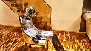 Close frame of an explicit scene in sharp indoor light