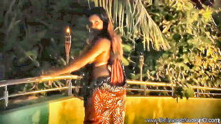 Close frame of an explicit scene in sharp indoor light
