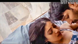 Close frame of an explicit scene in sharp indoor light
