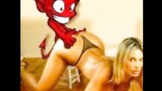 Close frame of an explicit scene in sharp indoor light