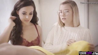 Explicit doggy style scene on a wide bed