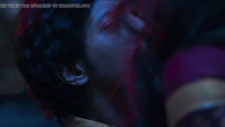 Explicit doggy style scene on a wide bed