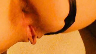 Close frame of an explicit scene in sharp indoor light
