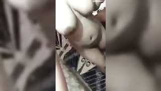 Close frame of an explicit scene in sharp indoor light