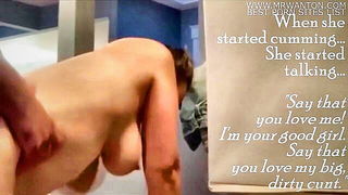 Close frame of an explicit scene in sharp indoor light