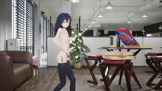 Explicit massage scene in a softly lit room