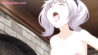 Close frame of an explicit scene in sharp indoor light