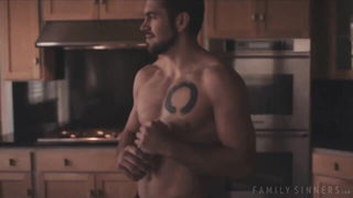 Close frame of an explicit scene in sharp indoor light
