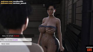 Explicit massage scene in a softly lit room