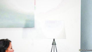 Close frame of an explicit scene in sharp indoor light
