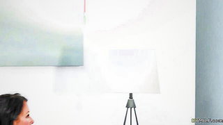 Close frame of an explicit scene in sharp indoor light