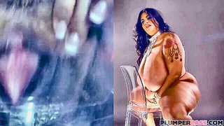 Close frame of an explicit scene in sharp indoor light
