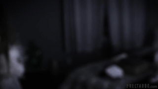Explicit doggy style scene on a wide bed