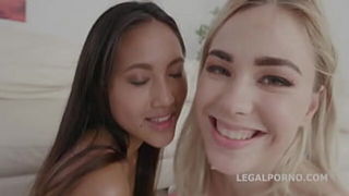 Explicit doggy style scene on a wide bed
