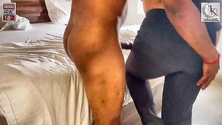 Explicit doggy style scene on a wide bed