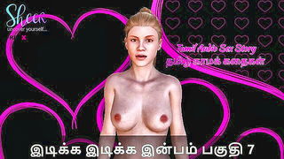 Explicit massage scene in a softly lit room