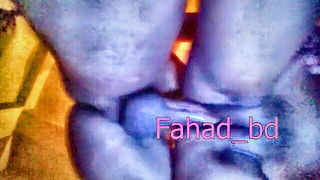 Close frame of an explicit scene in sharp indoor light