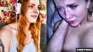 Explicit massage scene in a softly lit room
