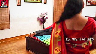 Pair of performers in motion on a wide bed