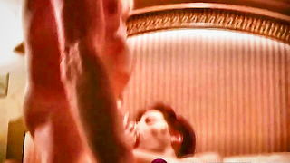 Close frame of an explicit scene in sharp indoor light