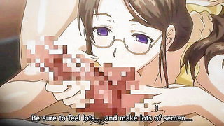 Explicit massage scene in a softly lit room