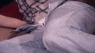 Pair of performers in motion on a wide bed