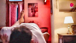 Explicit doggy style scene on a wide bed