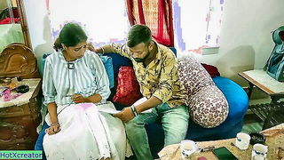 Couple mid-scene in a dim bedroom