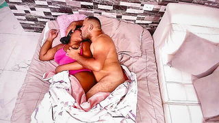 Close frame of an explicit scene in sharp indoor light