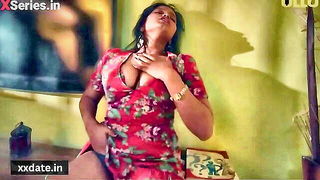 Explicit massage scene in a softly lit room