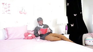Close frame of an explicit scene in sharp indoor light