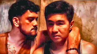 Close frame of an explicit scene in sharp indoor light