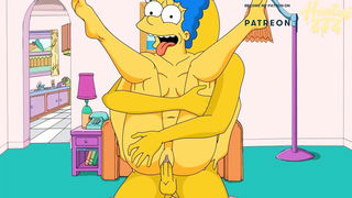 Explicit massage scene in a softly lit room