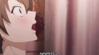 Close frame of an explicit scene in sharp indoor light