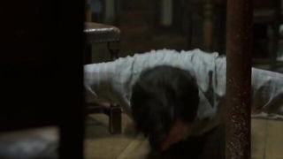 Close frame of an explicit scene in sharp indoor light