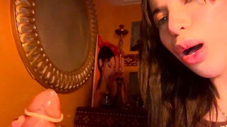 Explicit doggy style scene on a wide bed