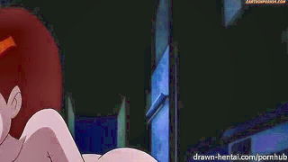 Explicit massage scene in a softly lit room