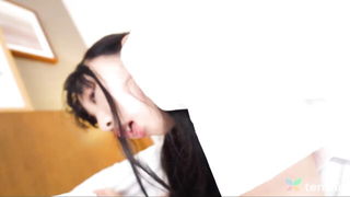 Close frame of an explicit scene in sharp indoor light