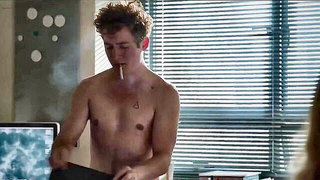 Explicit massage scene in a softly lit room