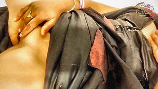 Explicit massage scene in a softly lit room