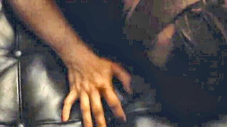 Close frame of an explicit scene in sharp indoor light