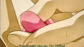 Couple on a patterned bedspread in an explicit scene