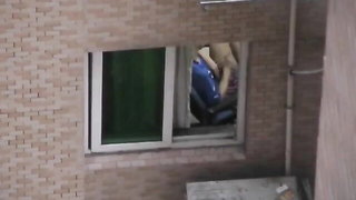 Close frame of an explicit scene in sharp indoor light