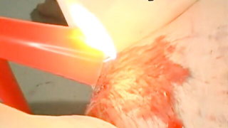 Close frame of an explicit scene in sharp indoor light