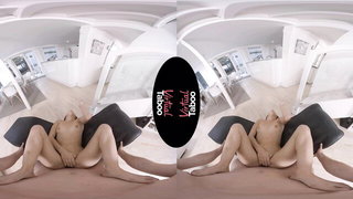 Explicit massage scene in a softly lit room