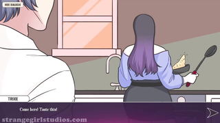 Explicit massage scene in a softly lit room